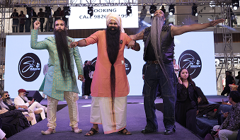 Group celebrating on stage event photography